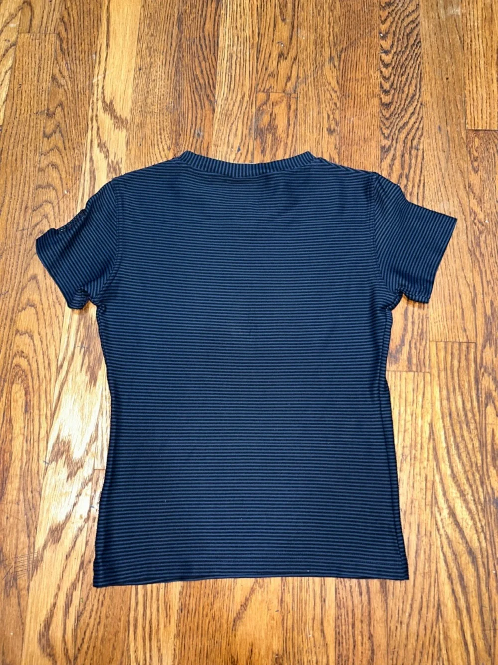 Vintage Fendi Jeans Ribbed Knit Top Made in Italy Navy Minimalist Y2K - Picture 5 of 7